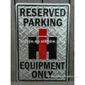 reserved parking metal sign